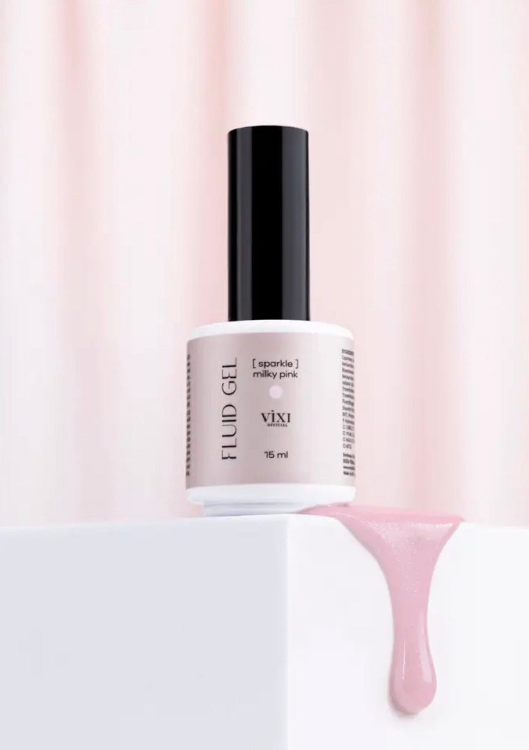 VIXI Fluid Gel "Sparkle milky pink" 15ml - Estheticker
