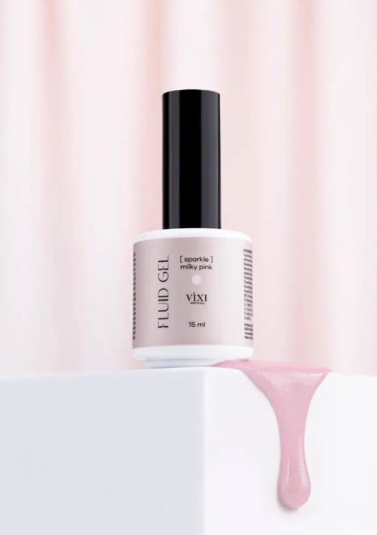 VIXI Fluid Gel "Sparkle milky pink" 15ml - Estheticker